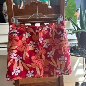 Tommy Hilfiger Red and Orange Resort Mini Skirt